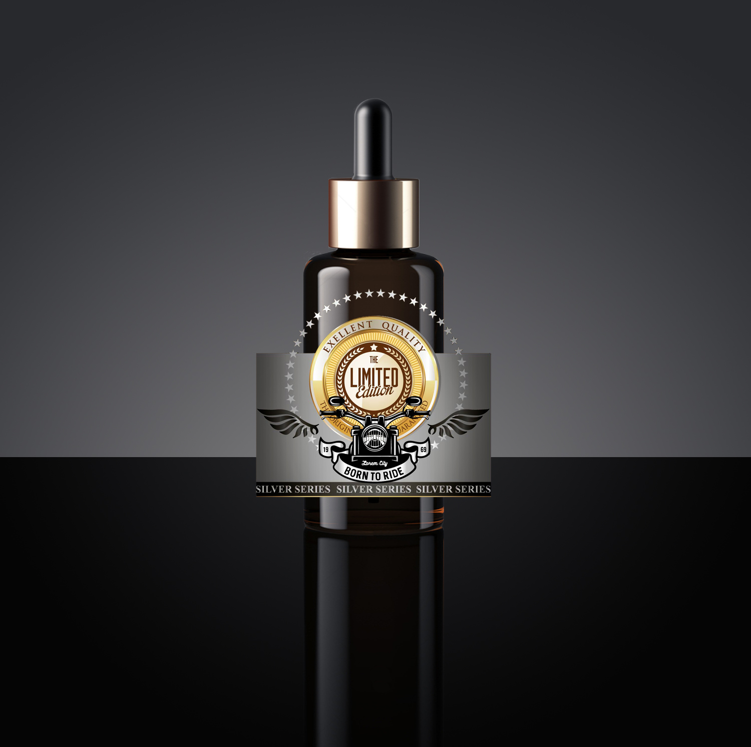 Luxury Brown Bottle Mockup